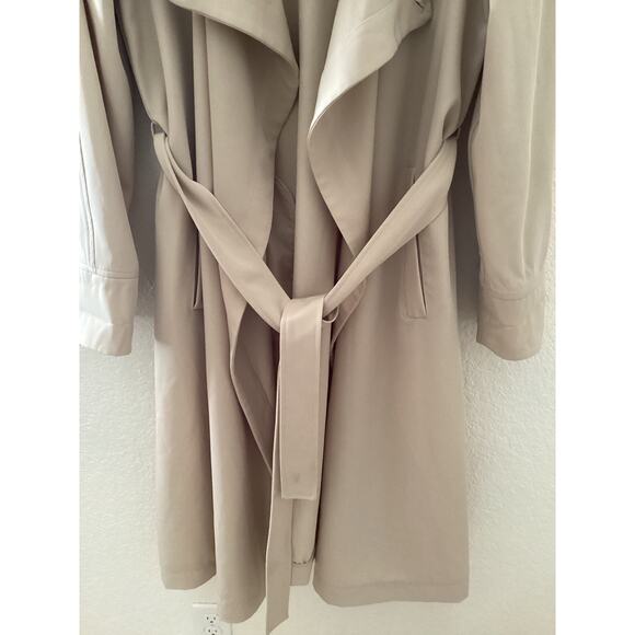 Avec Les Filles Tan Classic Trench Coat Preppy Minimalist - Picture 3 of 5